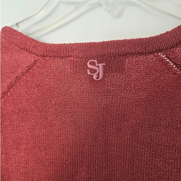 Vintage St. John Sport Blush Pink Cardigan Sweater sz Medium Designer Basic - Picture 3 of 8